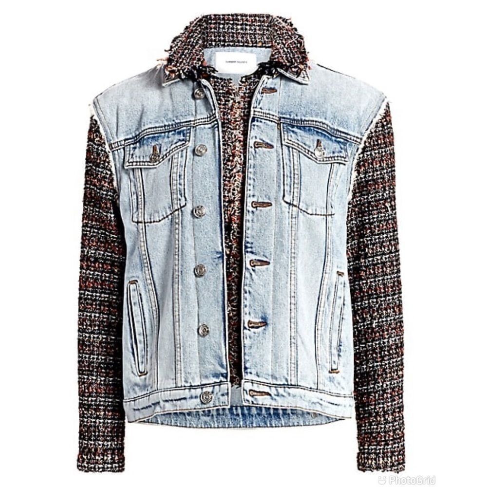 Current/Elliott The Charmer Tweed & Denim Jacket